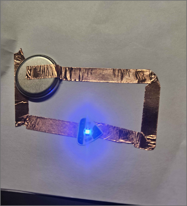 a continuous circuit that will go until the battery runs out of energy  