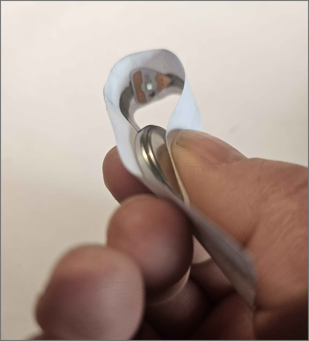 creating a ring like structure with the graphite circuit to light up the LED light 