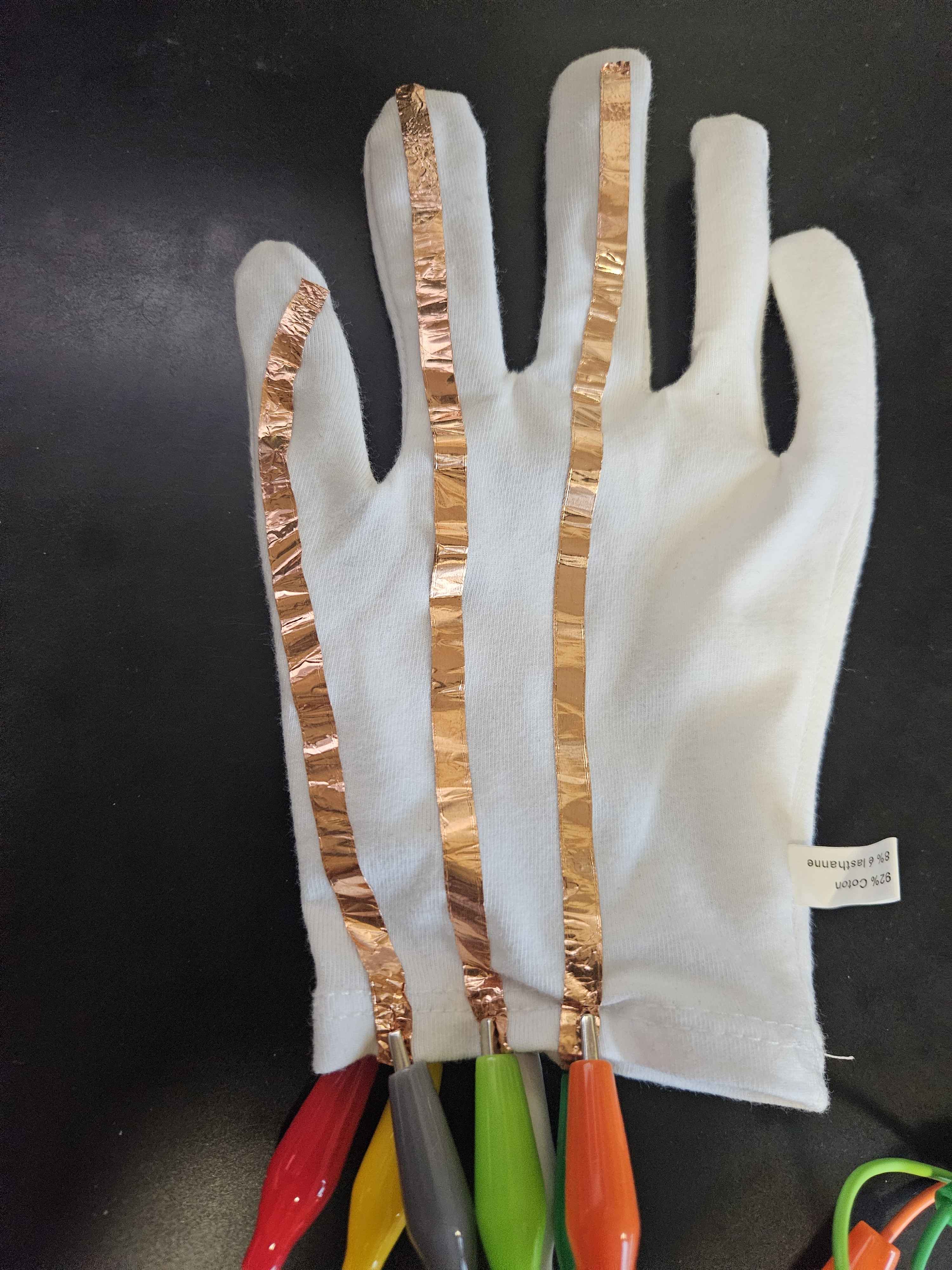 Backside of wearable glove