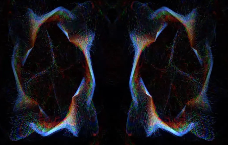 the render of my visual design in TouchDesigner.