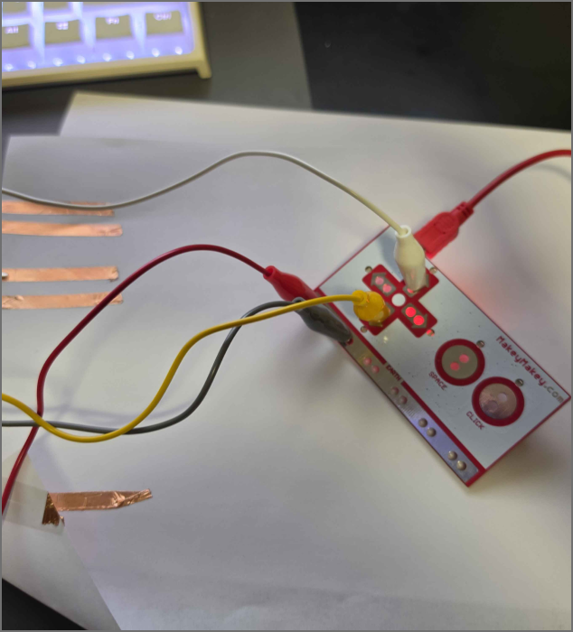 I added a switch to control the camera and simple circuit to move with all key presses