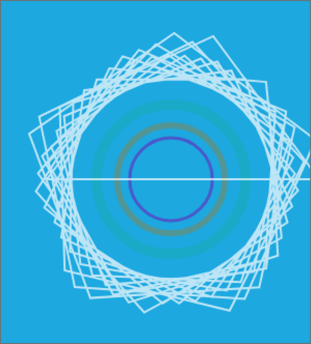 I changed outer rims to be more uniformed with the circle, as opposed to being a star like in my previous example.