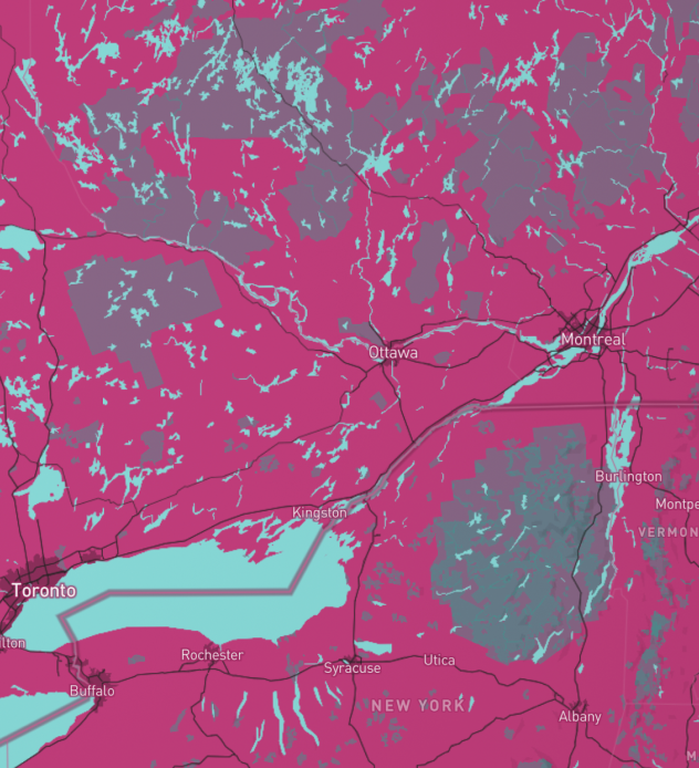 map with the colour pallete of an image