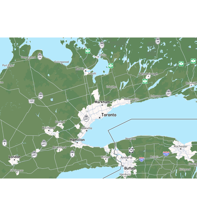 satellite image of toronto 