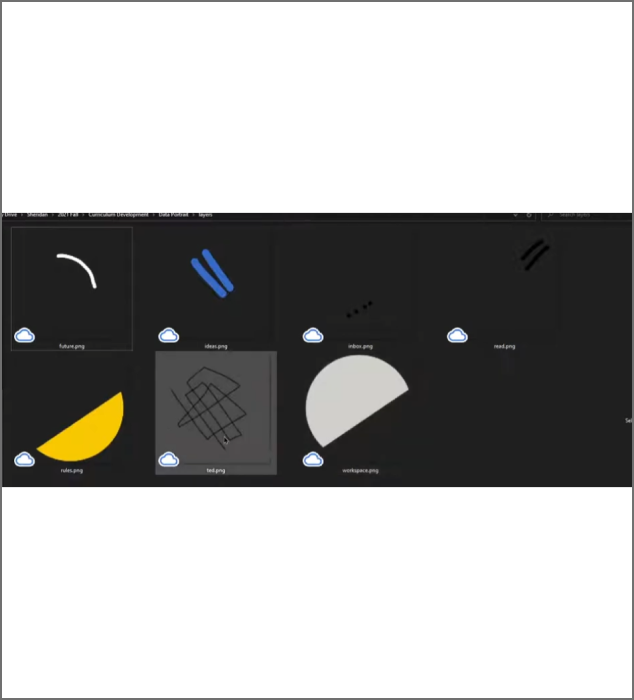 snippet of the tutorial video showcasing all of the layers 