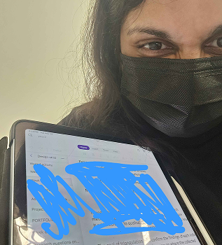 In this selfie I took a photo of myself. Using the research of Inclusivity design, I decided to depict myself as a person with a permanent disability. In the article we familiarize with the idea that not all disabilities are always visible. In this case, I am partially blind. By taking into considersation everyone's constraint, we are able to create accessible products for everyone to use. Inclusivity matters.